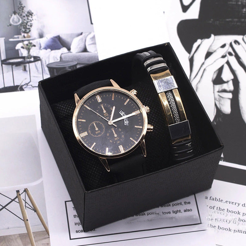 Dial Quartz Watch And Bracelet