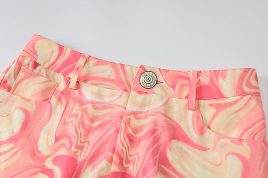 Printed Loose Casual Flare Pants