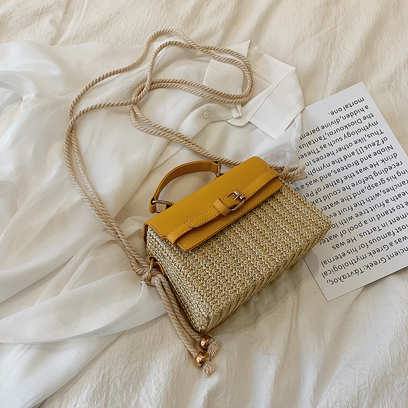 Shoulder bag women straw woven bag