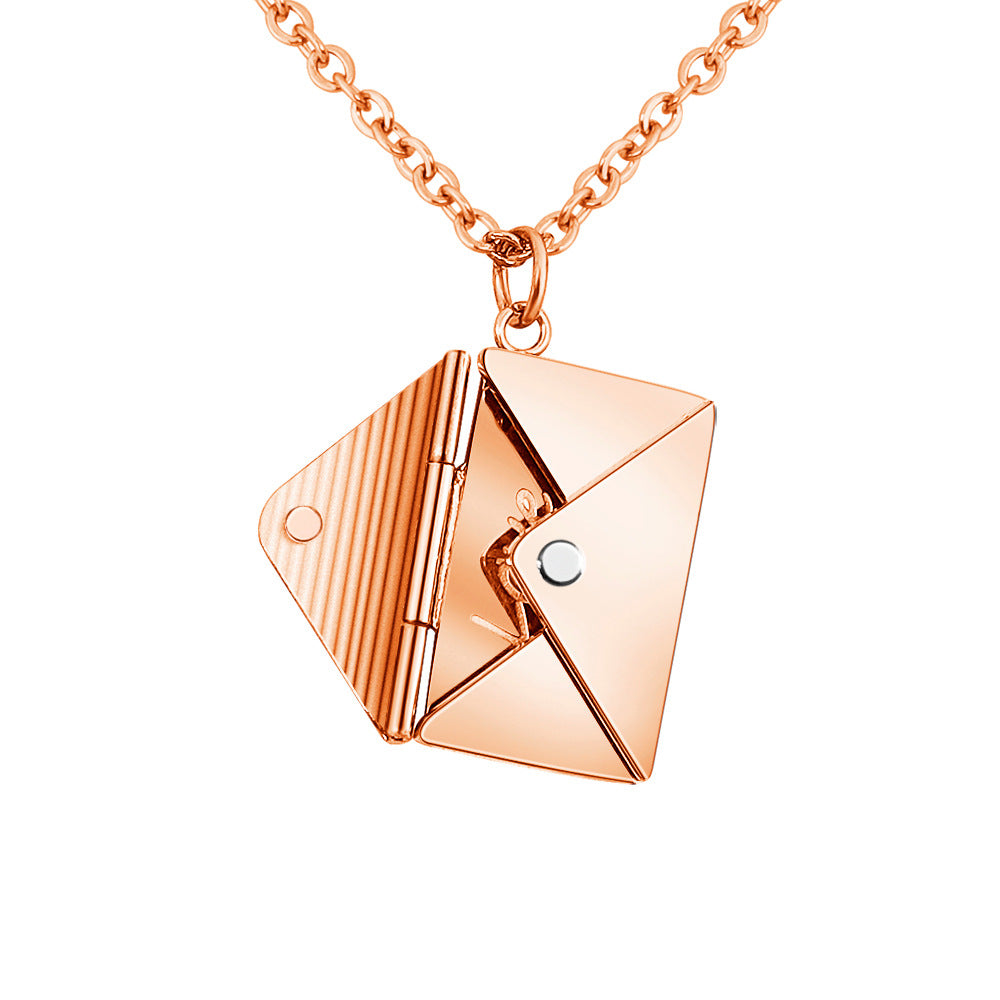 Envelop Necklace Women Lover Letter Pendant