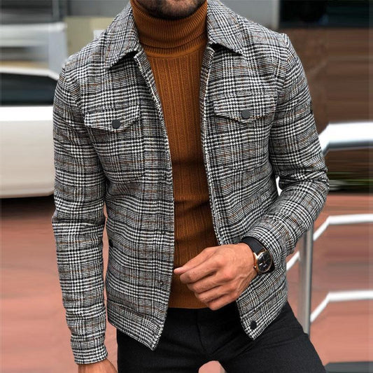 Autumn Plaid Men's Jacket Jacket