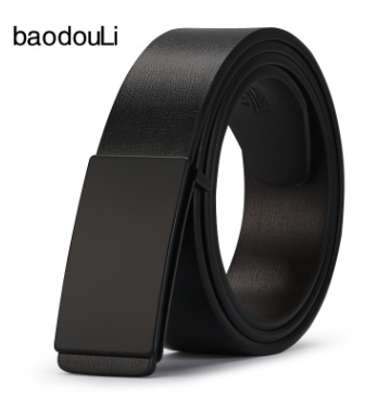 The young man's belt buckle