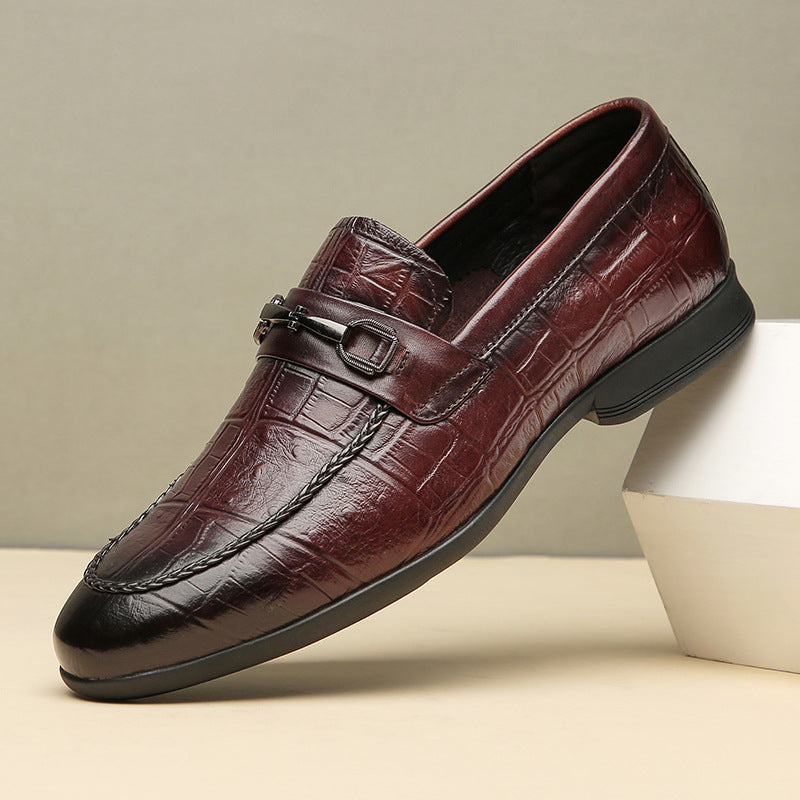 Leather One-legged Loafers