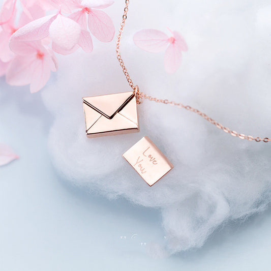 Envelop Necklace Women Lover Letter Pendant