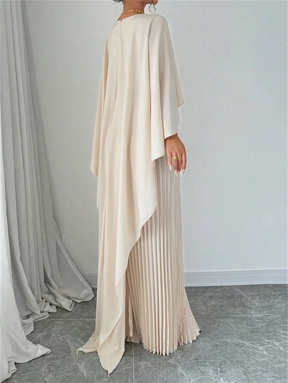 Women's Loose Batwing Sleeve Dress Fashion Casual Mid-Length Summer Dresses