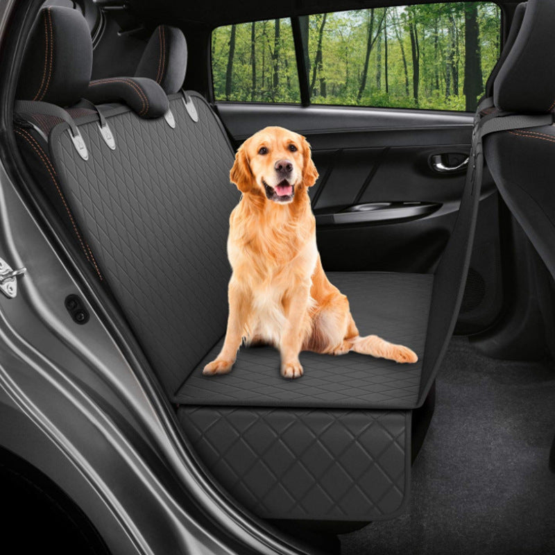 Dog Car Seat Cover Safety Protector Car Rear Back Seat Mat With Zipper And Pocket For Travel