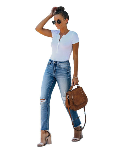 Edge Straight-Leg Slim-Fit Jeans