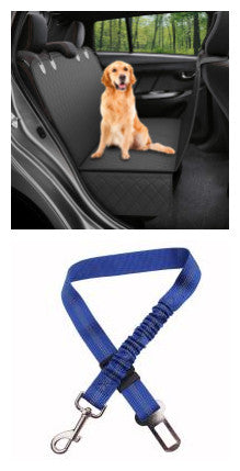 Dog Car Seat Cover Safety Protector Car Rear Back Seat Mat With Zipper And Pocket For Travel