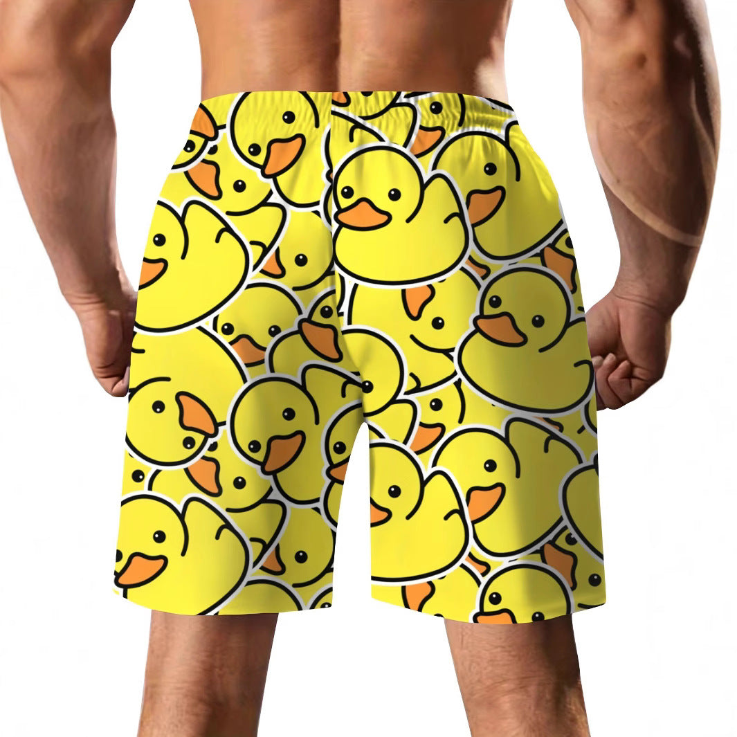 3D Printed Men's Casual Beach Pants