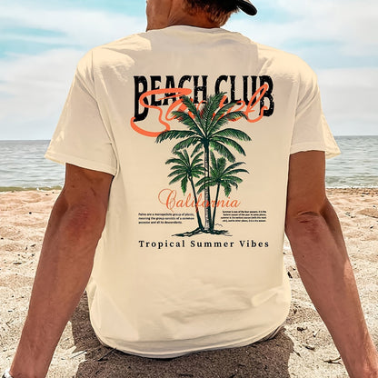Beach Club Pattern Printed Men's Top