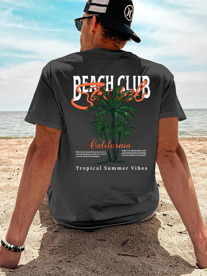 Beach Club Pattern Printed Men's Top