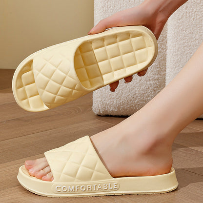 Men's Home Slippers With Plaid Design Soft-Indoor