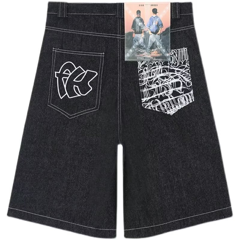 Mens Denim Shorts In The American West Coast Style