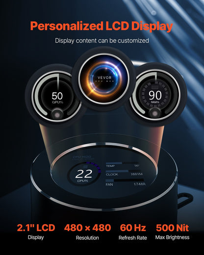 CPU Liquid Cooler AIO CPU Water Cooler With 3 PWN Fans(120 Mm) Intel AMD