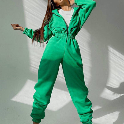 Casual Women Basic Hoodie Two Piece Sets
