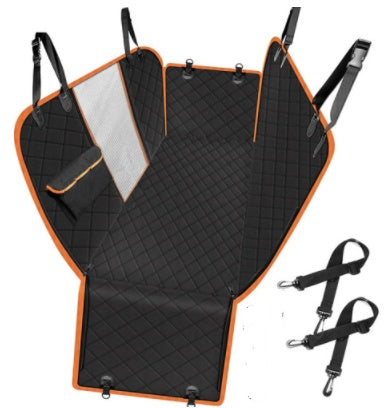 Dog Car Seat Cover Safety Protector Car Rear Back Seat Mat With Zipper And Pocket For Travel