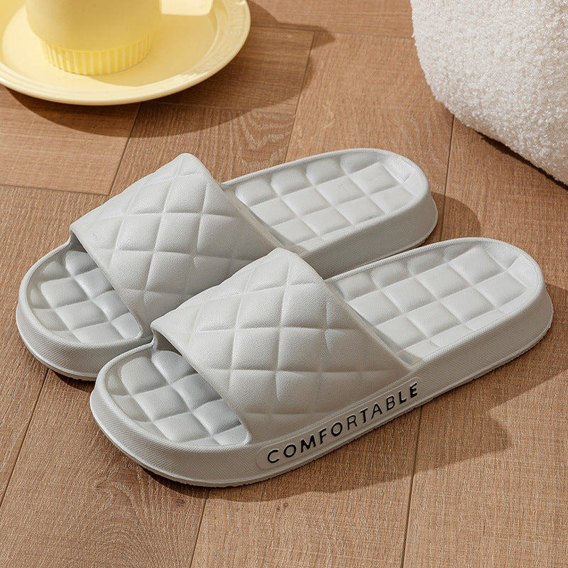 Men's Home Slippers With Plaid Design Soft-Indoor
