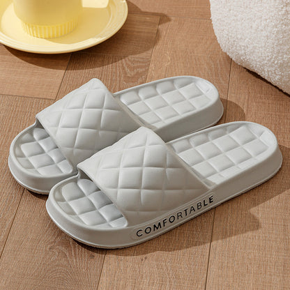 Men's Home Slippers With Plaid Design Soft-Indoor
