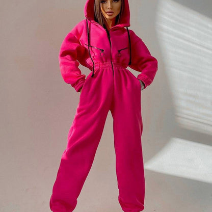 Casual Women Basic Hoodie Two Piece Sets