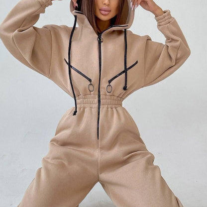 Casual Women Basic Hoodie Two Piece Sets