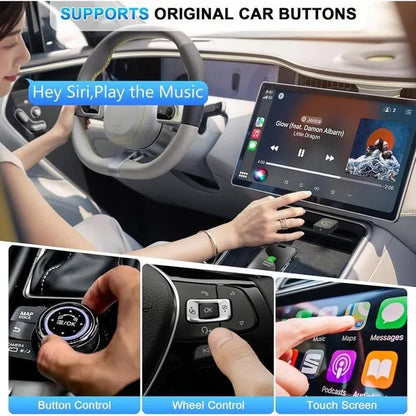 2 In 1 Wireless Apple CarPlay Adapter, For Both Apple And Android, Cars From 2017
