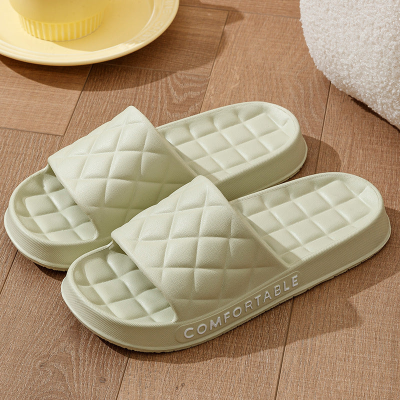 Men's Home Slippers With Plaid Design Soft-Indoor