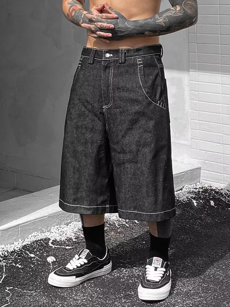 Mens Denim Shorts In The American West Coast Style