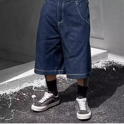 Mens Denim Shorts In The American West Coast Style