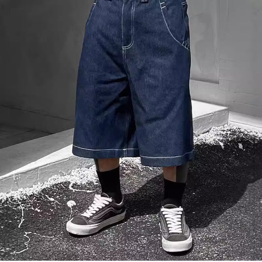 Mens Denim Shorts In The American West Coast Style