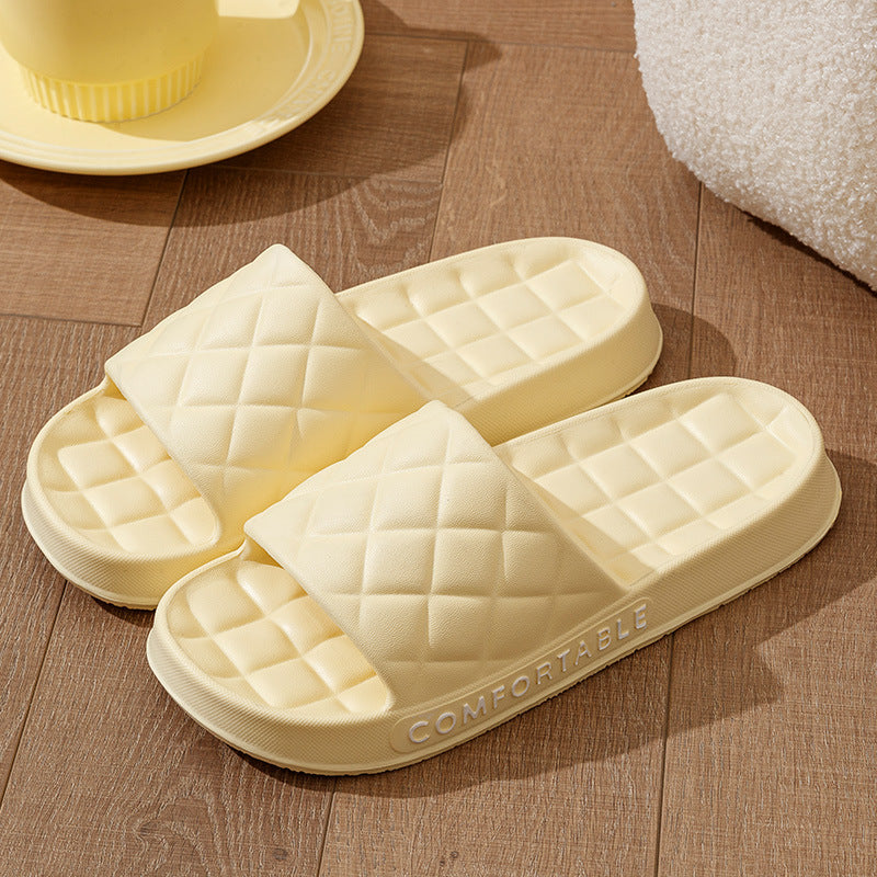 Men's Home Slippers With Plaid Design Soft-Indoor