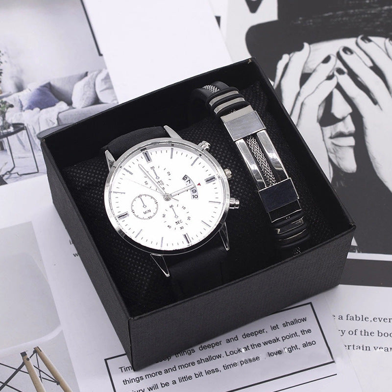 Dial Quartz Watch And Bracelet