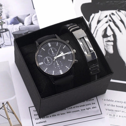 Dial Quartz Watch And Bracelet