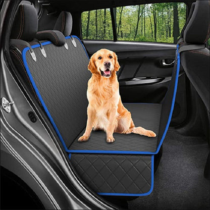 Dog Car Seat Cover Safety Protector Car Rear Back Seat Mat With Zipper And Pocket For Travel