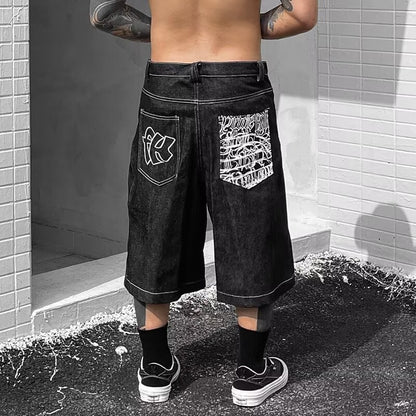 Mens Denim Shorts In The American West Coast Style