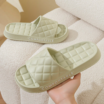 Men's Home Slippers With Plaid Design Soft-Indoor