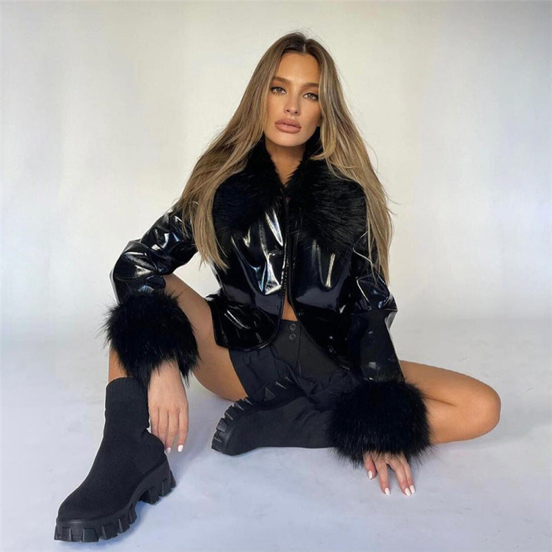 Slim Warm Leather Jacket