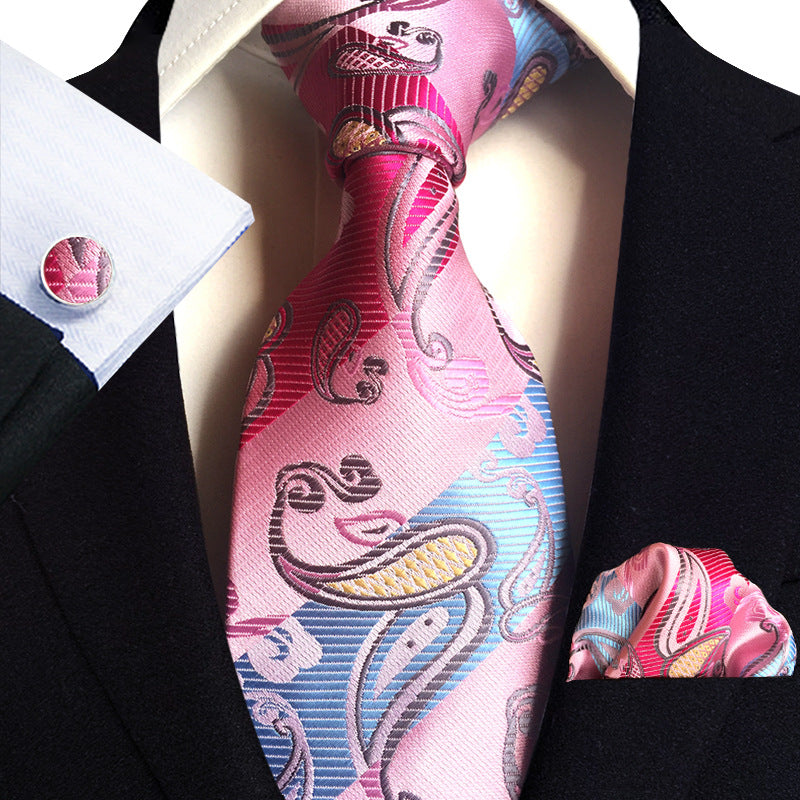 Men's Tie Pocket Towel Cuffs Three Piece Suit