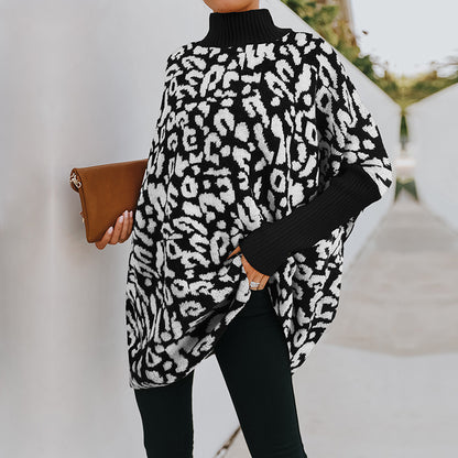 Printed Half Turtleneck Sweater