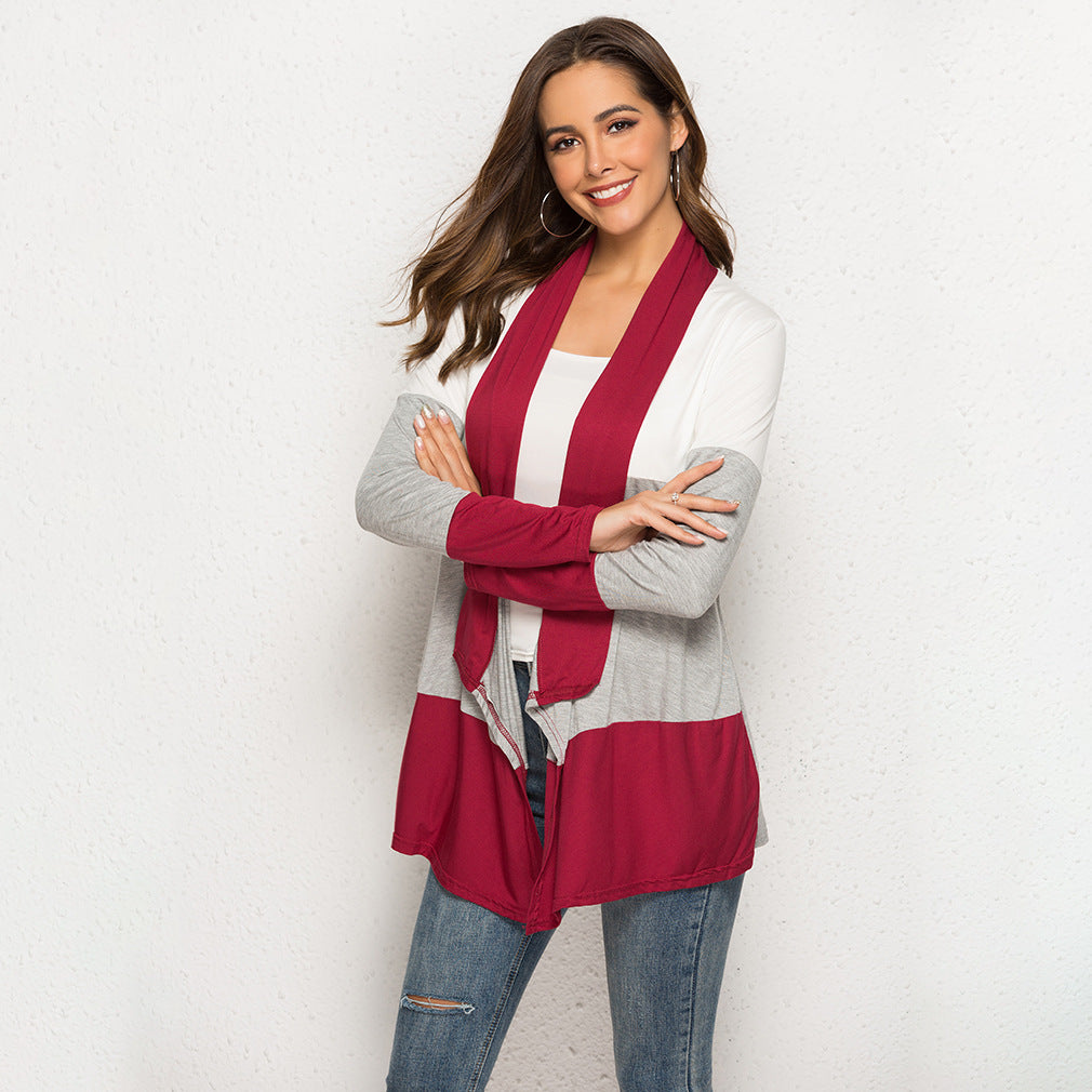 Stitching Long-sleeved Sweater