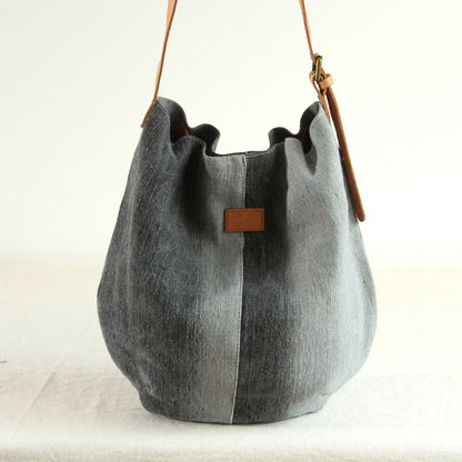 Cotton And Linen Bag Large Capacity Inclined