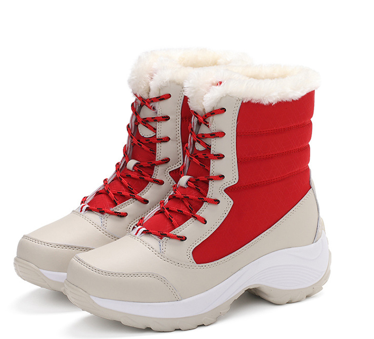 Waterproof Ladies Cotton Shoes Boots