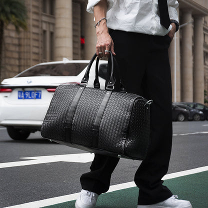 Single shoulder hand-woven bag