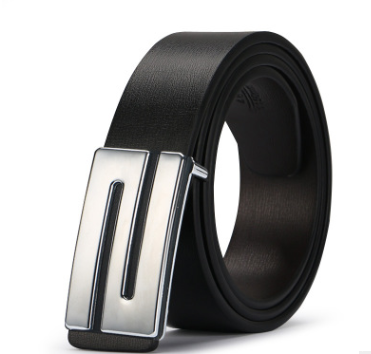 The young man's belt buckle