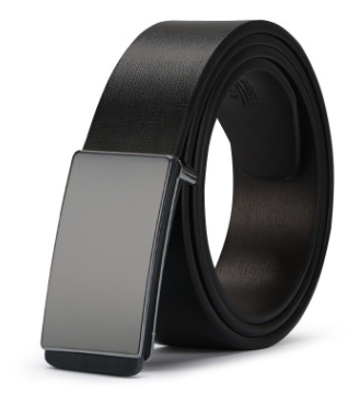 The young man's belt buckle