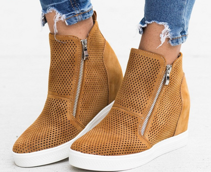 Casual shoes round toe hollow