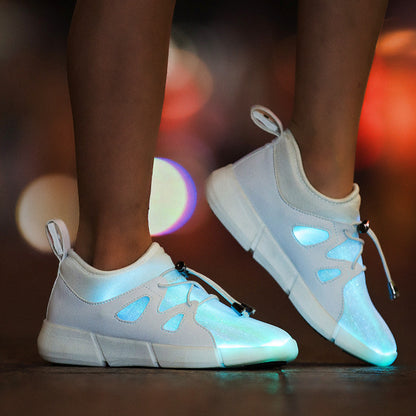 LED luminous mesh shoes