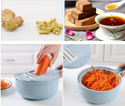 8 In 1 Vegetable Slicer With Strainer Vegetable Cutter