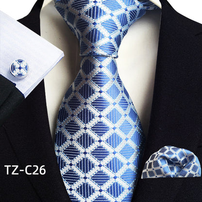 Men's Tie Pocket Towel Cuffs Three Piece Suit