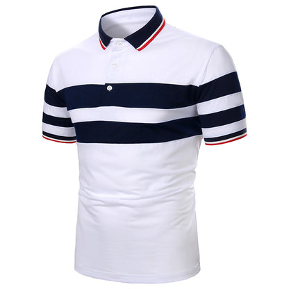 Stitching Webbing Men's Short Sleeve