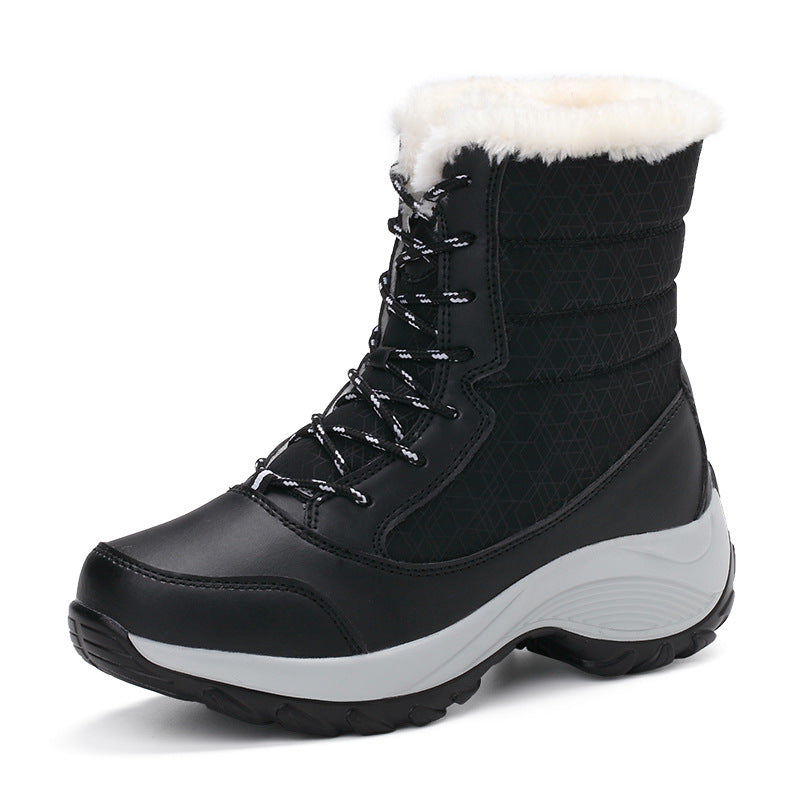 Waterproof Ladies Cotton Shoes Boots